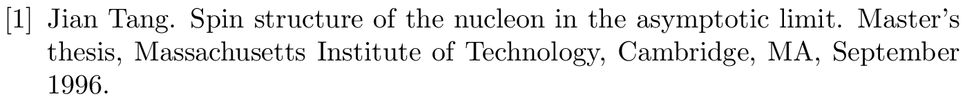 BibTeX example: mastersthesis citation style unsrt